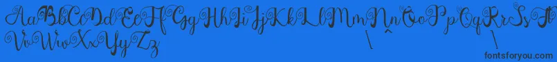 Northern Europe Font – Black Fonts on Blue Background