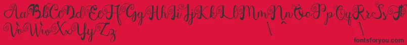 Northern Europe Font – Black Fonts on Red Background