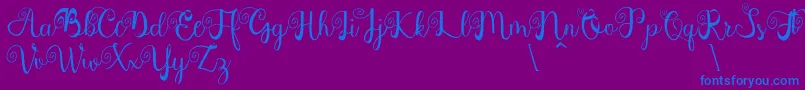 Northern Europe Font – Blue Fonts on Purple Background