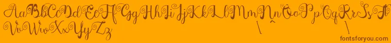 Northern Europe Font – Brown Fonts on Orange Background
