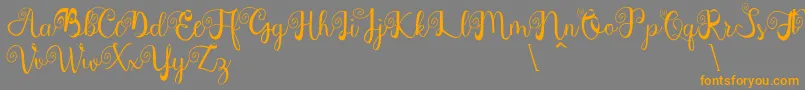 Northern Europe Font – Orange Fonts on Gray Background