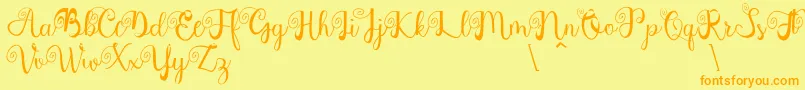 Northern Europe Font – Orange Fonts on Yellow Background