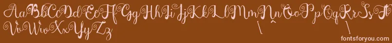 Northern Europe Font – Pink Fonts on Brown Background