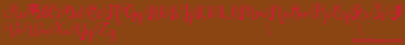 Northern Europe Font – Red Fonts on Brown Background
