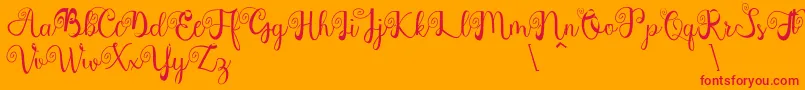 Northern Europe Font – Red Fonts on Orange Background