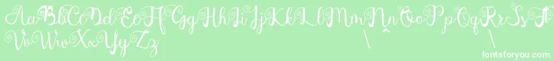 Northern Europe Font – White Fonts on Green Background