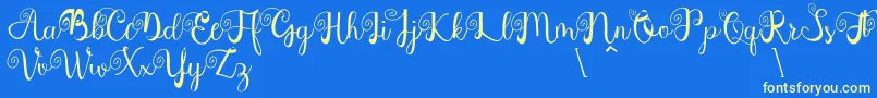 Northern Europe Font – Yellow Fonts on Blue Background