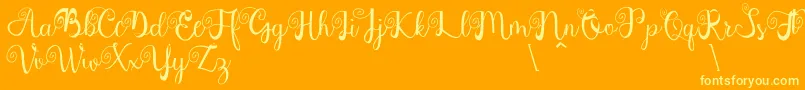 Northern Europe Font – Yellow Fonts on Orange Background