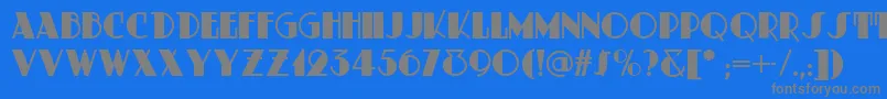 MeteoritDeco Font – Gray Fonts on Blue Background