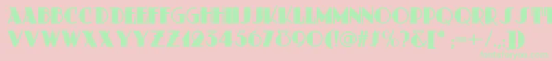 MeteoritDeco Font – Green Fonts on Pink Background