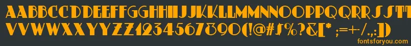 MeteoritDeco Font – Orange Fonts on Black Background