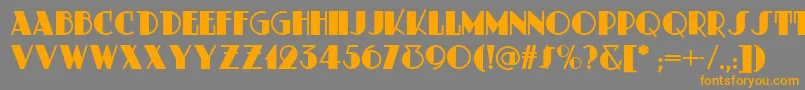 MeteoritDeco Font – Orange Fonts on Gray Background