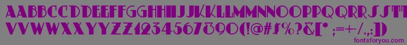 MeteoritDeco Font – Purple Fonts on Gray Background