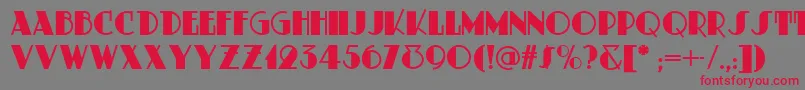 MeteoritDeco Font – Red Fonts on Gray Background