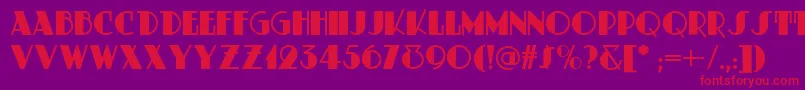 MeteoritDeco Font – Red Fonts on Purple Background