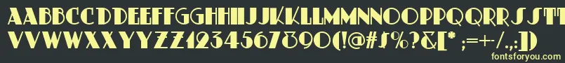 MeteoritDeco Font – Yellow Fonts on Black Background