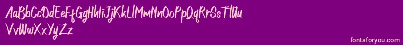 Northingtown Demo Font – Pink Fonts on Purple Background