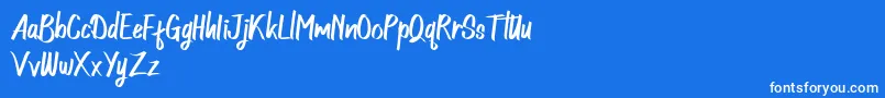 Northingtown Demo-Schriftart – Weiße Schriften auf blauem Hintergrund