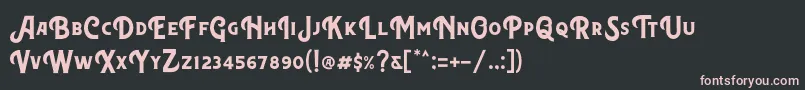 Шрифт NorthonDemo – розовые шрифты на чёрном фоне