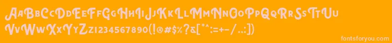 NorthonDemo Font – Pink Fonts on Orange Background