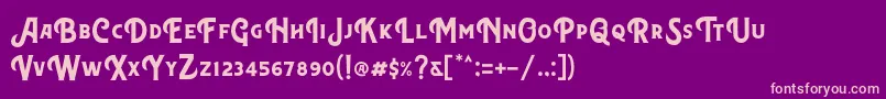 NorthonDemo Font – Pink Fonts on Purple Background