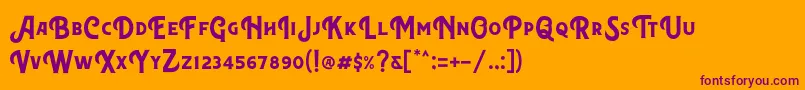 NorthonDemo Font – Purple Fonts on Orange Background