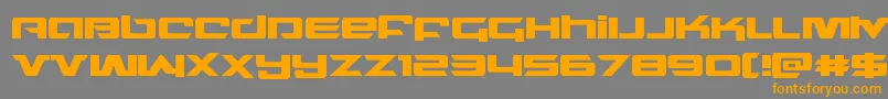 フォントnorthstar – オレンジの文字は灰色の背景にあります。