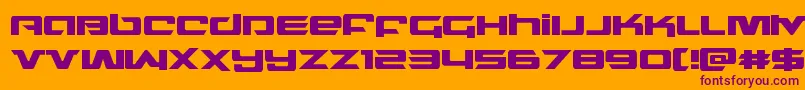 northstar Font – Purple Fonts on Orange Background