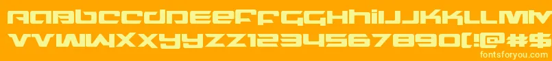 northstar Font – Yellow Fonts on Orange Background