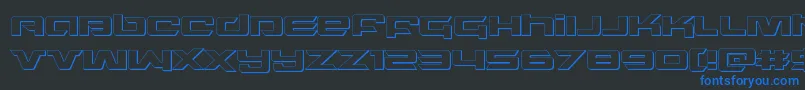 northstar3d Font – Blue Fonts on Black Background