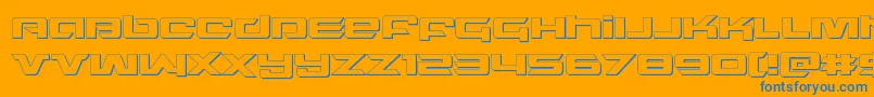 northstar3d Font – Blue Fonts on Orange Background