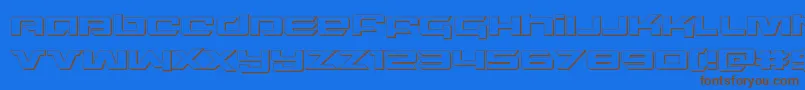 northstar3d Font – Brown Fonts on Blue Background