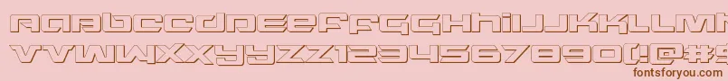 northstar3d Font – Brown Fonts on Pink Background