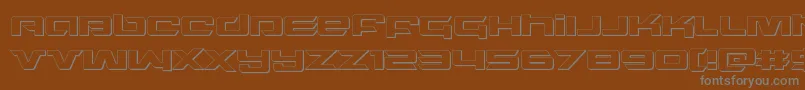 northstar3d Font – Gray Fonts on Brown Background