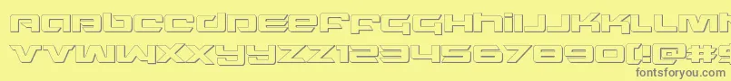 Więcej informacji o czcionce northstar3d Czcionka northstar3d – szare czcionki na żółtym tle