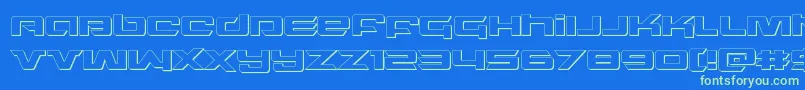 northstar3d Font – Green Fonts on Blue Background