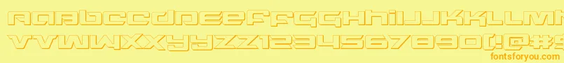 northstar3d Font – Orange Fonts on Yellow Background