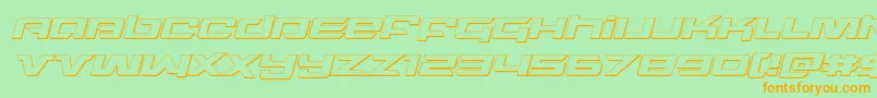 northstar3dital Font – Orange Fonts on Green Background