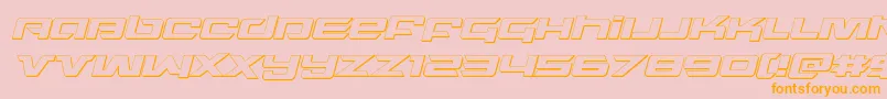 northstar3dital-Schriftart – Orangefarbene Schriften auf rosa Hintergrund