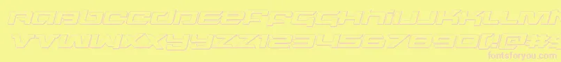 Шрифт northstar3dital – розовые шрифты на жёлтом фоне