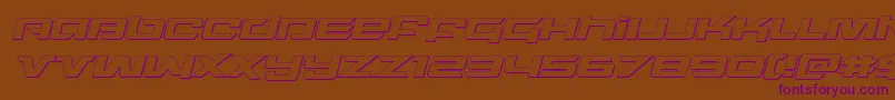 Шрифт northstar3dital – фиолетовые шрифты на коричневом фоне