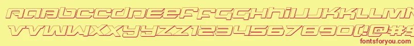 northstar3dital Font – Red Fonts on Yellow Background