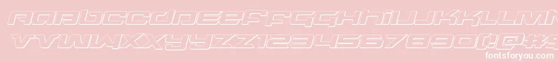 フォントnorthstar3dital – ピンクの背景に白い文字