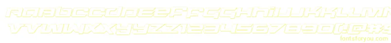 Шрифт northstar3dital – жёлтые шрифты на белом фоне