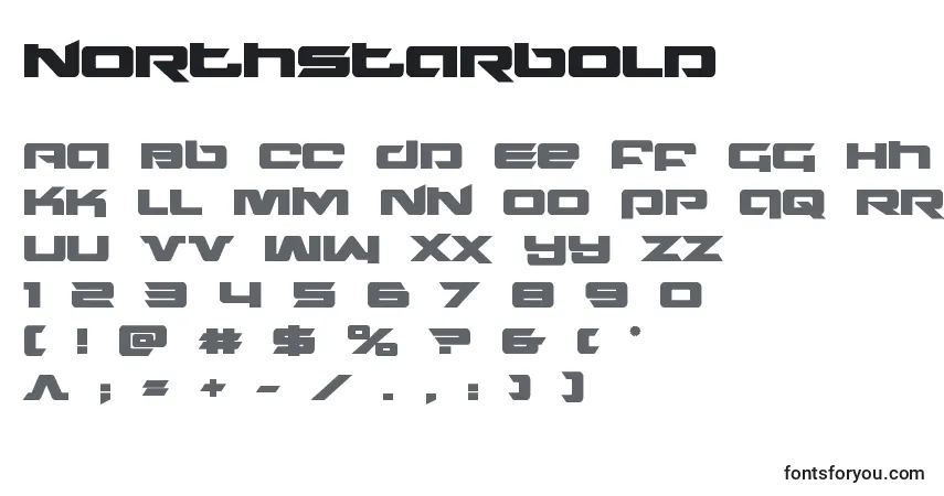 A fonte Northstarbold (135736) – alfabeto, números, caracteres especiais