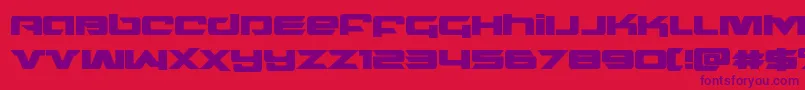 フォントnorthstarbold – 赤い背景に紫のフォント