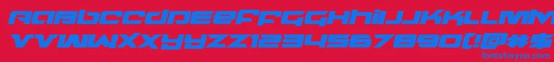 northstarboldital Font – Blue Fonts on Red Background