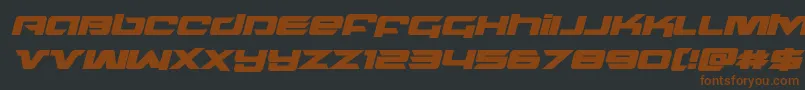 northstarboldital Font – Brown Fonts on Black Background