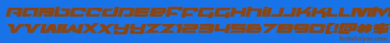 northstarboldital Font – Brown Fonts on Blue Background