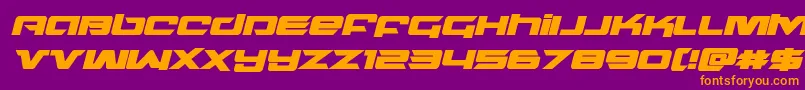 northstarboldital Font – Orange Fonts on Purple Background